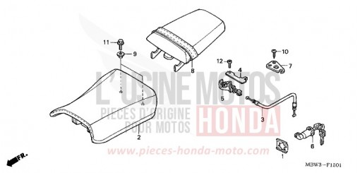 SIEGE (2) CBR600FS1 de 2001